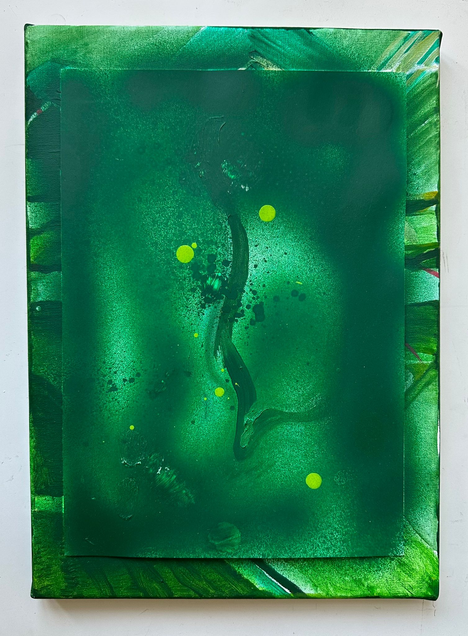 Charlotte de Blois, Abstract Green, Abstract Painting
