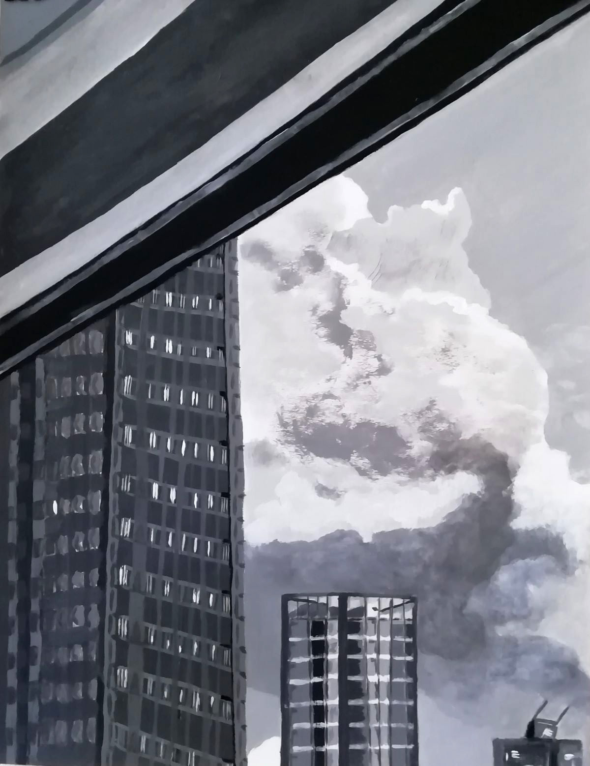  Colourful, geometric, painting by Christine Seymour 