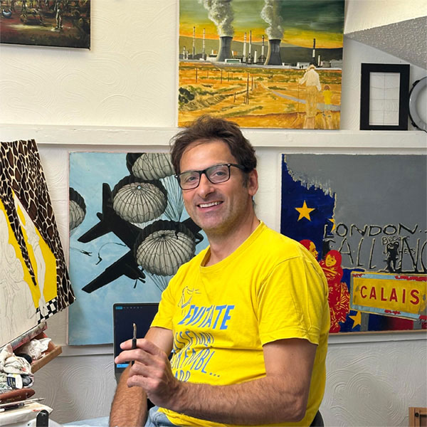 Francesco, a painter with a dedication to craftsmanship, specializes in the reinterpretation of classical art. 