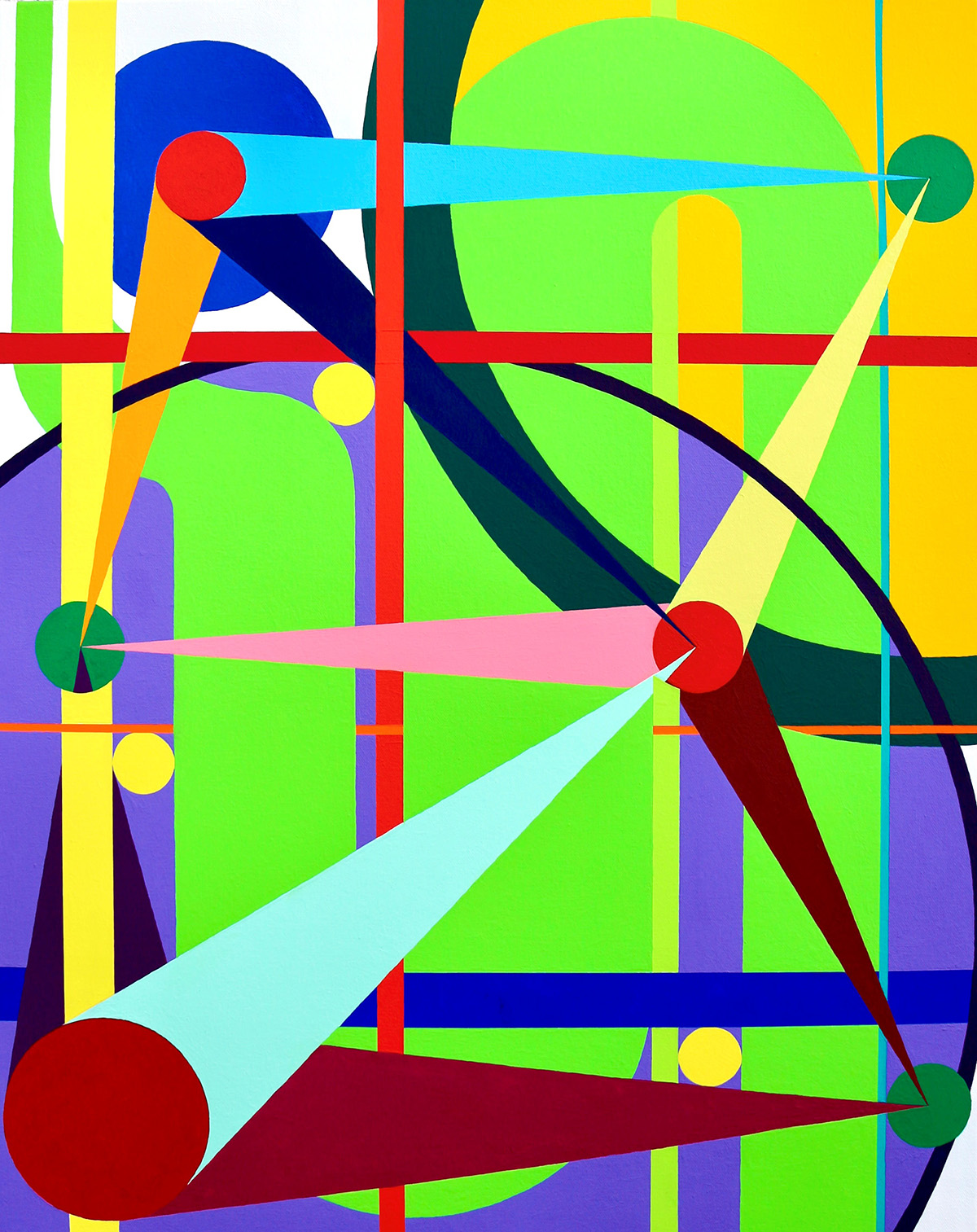  Colourful, geometric, painting by Paul Butterworth 